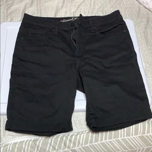 Black Hi-Rise Bermuda Shorts